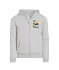 TOMMY HILFIGER TH KIDS Kapuzenjacke mit durchgehendem Rei&szlig;verschluss neues hellgrau meliert - Sweatshirts Kinder - 4