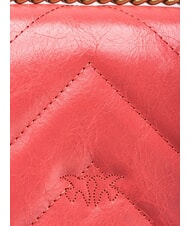 PINKO LOVE ONE MINI Mini-Tasche aus Spaltleder Koralle. w&uuml;rzig-antikes Gold - Damentaschen - 5