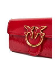 PINKO LOVE ONE Mini-Umh&auml;ngetasche mit Gl&auml;nzendem Muster rot-antikgold - Damentaschen - 4