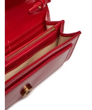 PINKO LOVE ONE Mini-Umh&auml;ngetasche mit Gl&auml;nzendem Muster rot-antikgold - Damentaschen - 6