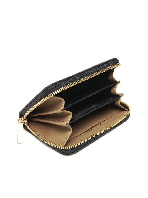 EMBOSSED LOGO Mittelgro&szlig;e Geldb&ouml;rse mit Rundum-Rei&szlig;verschluss schwarz/ger&ouml;stete Kokosnuss - Brieftaschen Damen