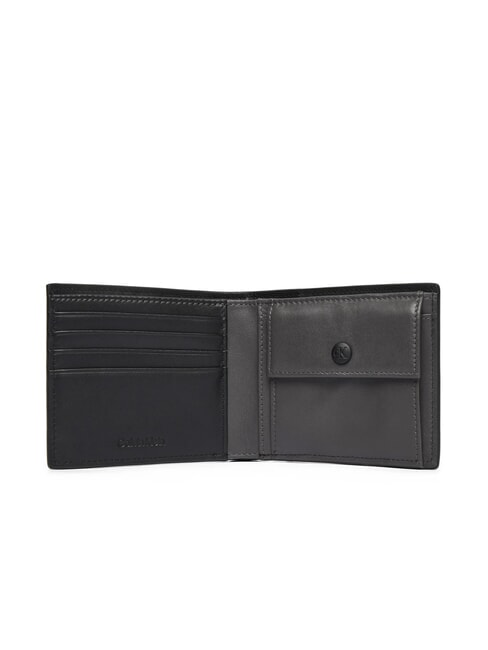 BOLD LOGO Ledergeldb&ouml;rse mit M&uuml;nzfach auf Schwarz - Brieftaschen Herren