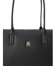 TOMMY HILFIGER POPETTE SOFT Schulter-Einkaufstasche Schwarz - Damentaschen - 3
