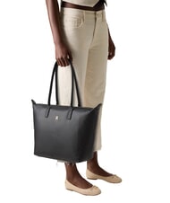 TOMMY HILFIGER POPETTE SOFT Schulter-Einkaufstasche Schwarz - Damentaschen - 6
