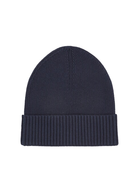 TH FLAG Baumwoll-Beanie-M&uuml;tze mit Umschlag spaceblau/schwarz - M&uuml;tzen/H&uuml;te