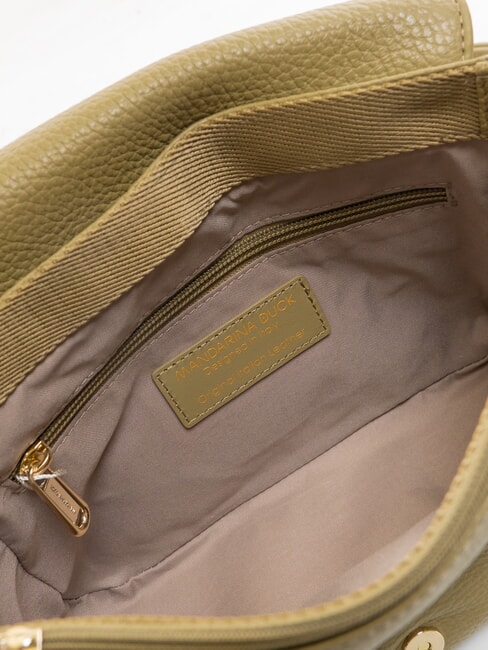 MELLOW Umh&auml;ngetasche aus Leder mit &Uuml;berschlag Aloe - Damentaschen