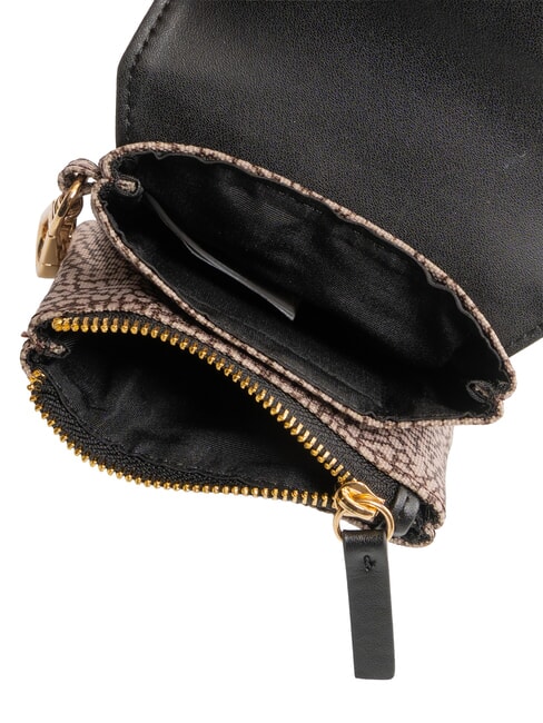 FLEXOS SOFT M&uuml;nzb&ouml;rse mit Karabiner natur op / schwarz - Brieftaschen Damen