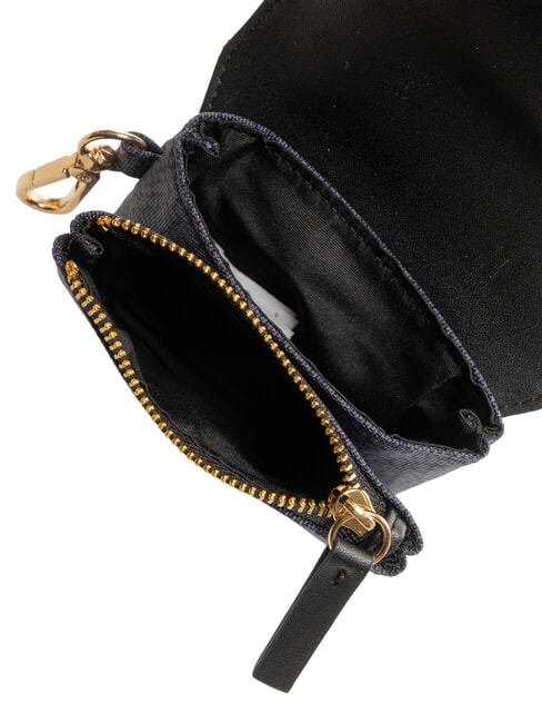 FLEXOS SOFT M&uuml;nzb&ouml;rse mit Karabiner Schwarz - Brieftaschen Damen