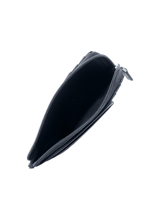 VACCHERECCIA Geldb&ouml;rse mit Rei&szlig;verschluss Marineblau / Ruthenium / Palladium - Brieftaschen Herren