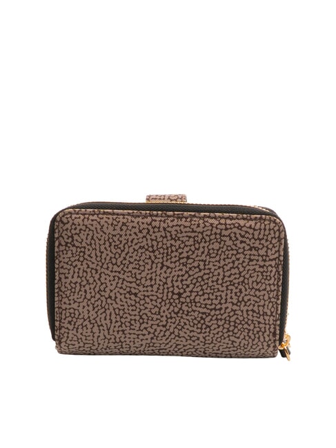 FLEXOS SOFT Mittelgro&szlig;e Geldb&ouml;rse mit M&uuml;nzfach natur op / schwarz - Brieftaschen Damen