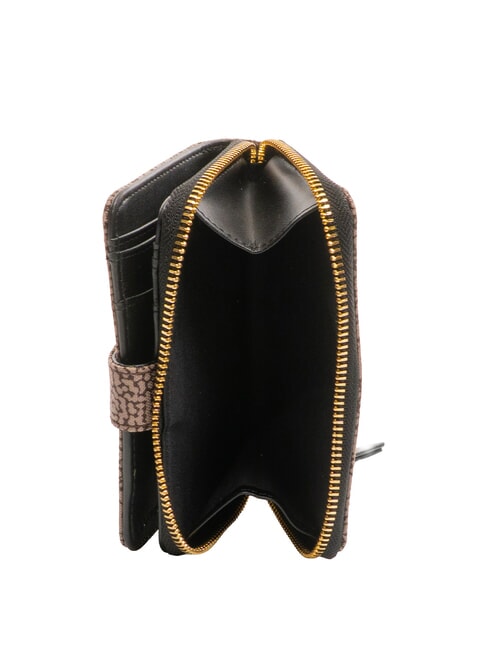 FLEXOS SOFT Mittelgro&szlig;e Geldb&ouml;rse mit M&uuml;nzfach natur op / schwarz - Brieftaschen Damen