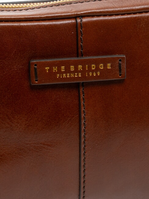 VESPUCCI Clutch aus Leder mit Handgelenksriemen BRAUN - Damentaschen