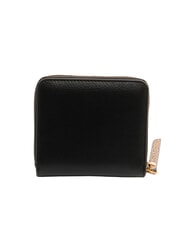 BORBONESE BIRDIE Kleine Lederbrieftasche mit Rundum-Rei&szlig;verschluss Schwarz - Brieftaschen Damen - 3