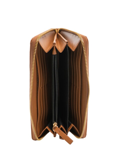 BIRDIE Gro&szlig;e Lederbrieftasche mit Rundum-Rei&szlig;verschluss braun - Brieftaschen Damen