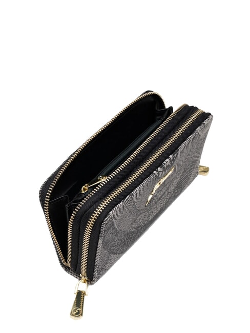 PLANETARIUM Gro&szlig;e Geldb&ouml;rse mit Doppelrei&szlig;verschluss monochrom hellgrau/schwarz - Brieftaschen Damen