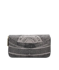 GATTINONI PLANETARIUM Gro&szlig;e Geldb&ouml;rse mit Doppelrei&szlig;verschluss monochrom hellgrau/schwarz - Brieftaschen Damen - 4