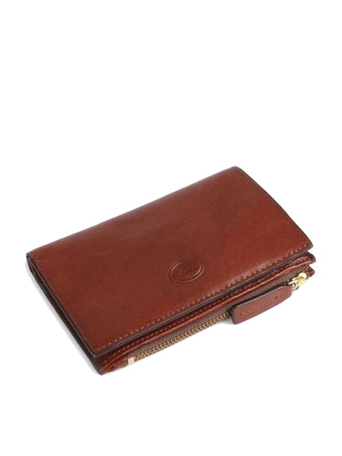 STORY DONNA Ledergeldb&ouml;rse mit M&uuml;nzfach BRAUN - Brieftaschen Damen