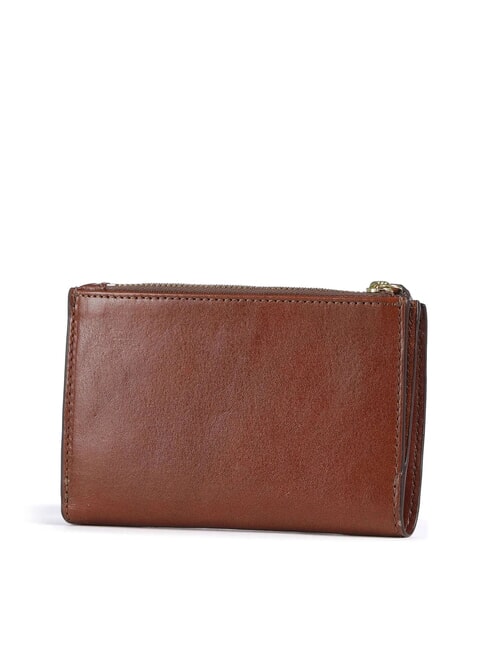 STORY DONNA Ledergeldb&ouml;rse mit M&uuml;nzfach BRAUN - Brieftaschen Damen