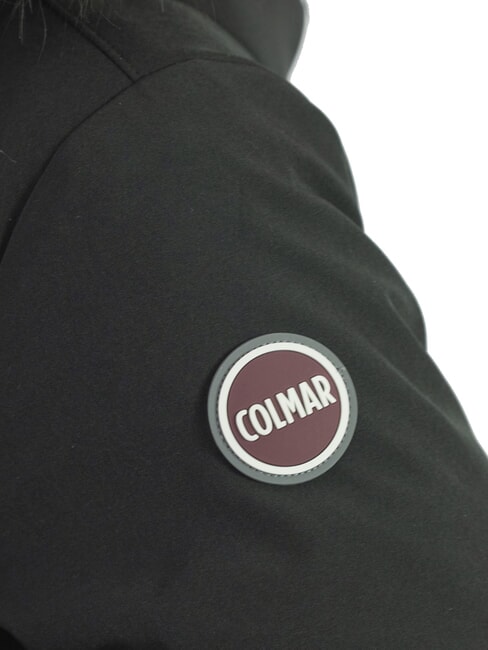 NEWFUTURY KIDS Lange Steppjacke mit Kapuze schwarzer Vulkan - Kinder Jacken