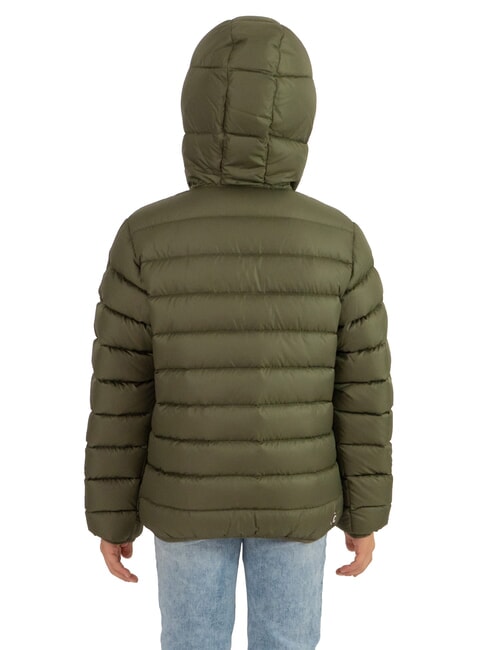 E-CONCRETE KIDS Kurze Daunenjacke mit Kapuze Busch-Marineblau - Kinder Jacken