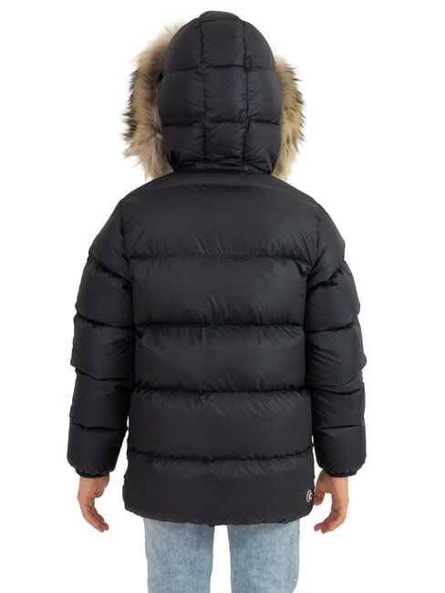 E-CONCRETE Daunenjacke mit Kapuze schwarzer Vulkan - Kinder Jacken