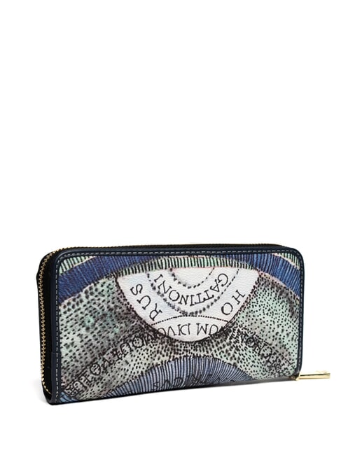 PLANETARIUM Gro&szlig;es Portemonnaie mit Rundum-Rei&szlig;verschluss Aquamarin/Marineblau - Brieftaschen Damen