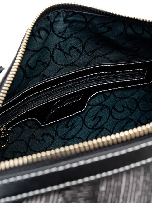 PLANETARIUM Umh&auml;ngetasche mit Schultergurt einfarbig schwarz/schwarz - Damentaschen