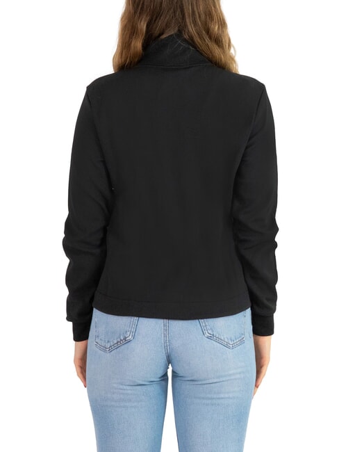 COMMUTER Damen-Sweatshirt mit Stehkragen und Rei&szlig;verschluss Schwarz - Sweatshirts Damen