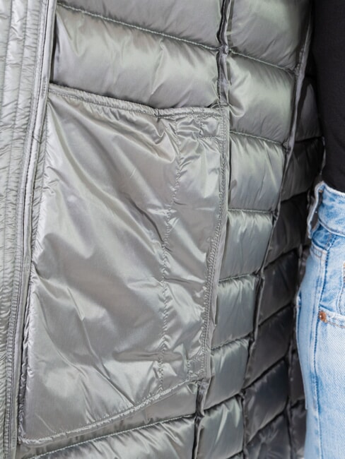 FRIENDLY Mittellange Daunenjacke mit Kapuze dunkler Stahl-dunkler Stahl - Daunenjacken f&uuml;r Damen