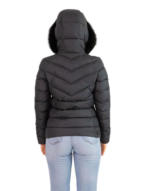 CAPTION Damen Daunenjacke mit Kapuze Schwarz - Daunenjacken f&uuml;r Damen