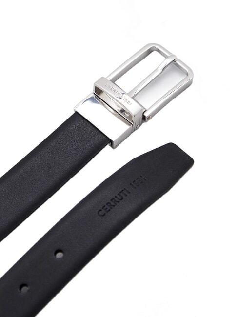 DOUBLE Wendbarer und k&uuml;rzbarer Lederg&uuml;rtel schwarz/dunkelbraun - G&uuml;rtel