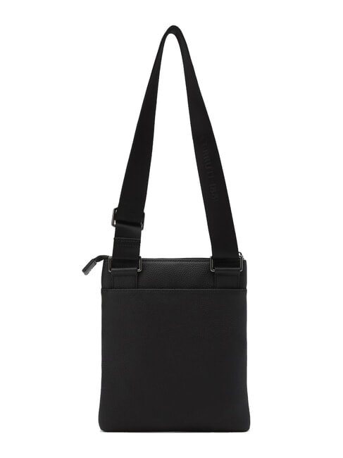 MADDOX Flache Ledertasche mit mehreren Taschen Schwarz - Umh&auml;ngetaschen Herren