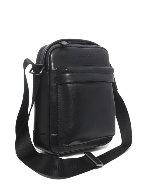 BRAD Ledertasche mit Tasche Schwarz - Umh&auml;ngetaschen Herren