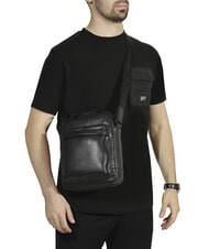 CERRUTI BRAD Ledertasche mit Tasche Schwarz - Umh&auml;ngetaschen Herren - 5