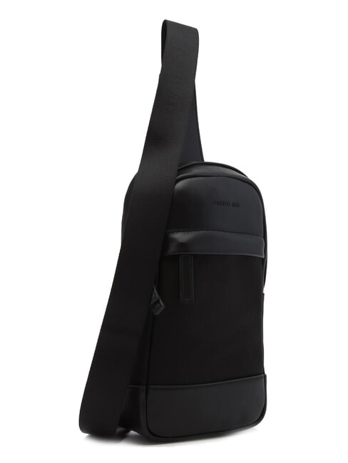 BRAD Tasche aus Leder und Nylon Schwarz - Umh&auml;ngetaschen Herren