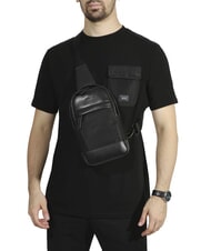 CERRUTI BRAD Tasche aus Leder und Nylon Schwarz - Umh&auml;ngetaschen Herren - 4