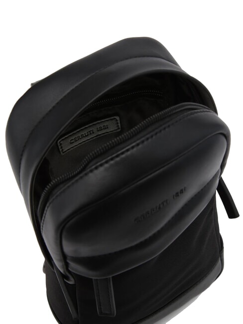 BRAD Tasche aus Leder und Nylon Schwarz - Umh&auml;ngetaschen Herren