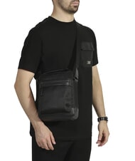 CERRUTI BRAD Tasche aus Leder und Nylon Schwarz - Umh&auml;ngetaschen Herren - 4