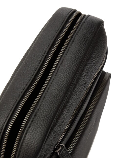 MADDOX Ledertasche mit mehreren Taschen Schwarz - Umh&auml;ngetaschen Herren