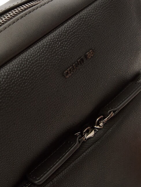 JEREMY Ledertasche mit Tasche Schwarz - Umh&auml;ngetaschen Herren