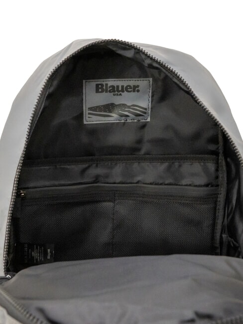 SPLASH Rucksack mit gl&auml;nzendem Logo, 15,6-Zoll-Laptopfach Silber - PC-Rucks&auml;cke