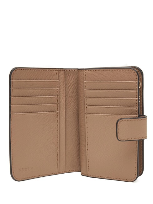 CAMELIA Geldb&ouml;rse aus Leder f&uuml;r Damen grau - Brieftaschen Damen