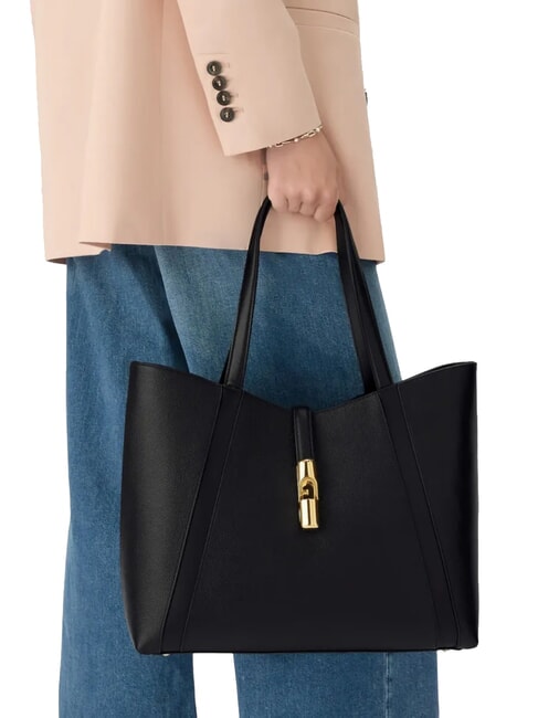 GOCCIA Umh&auml;ngetasche, Leder Schwarz - Damentaschen