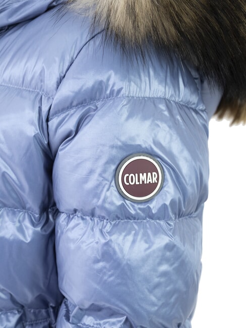 FRIENDLY Gl&auml;nzende Daunenjacke mit Kapuze Hydro-Dunkelstahl - Kinder Jacken