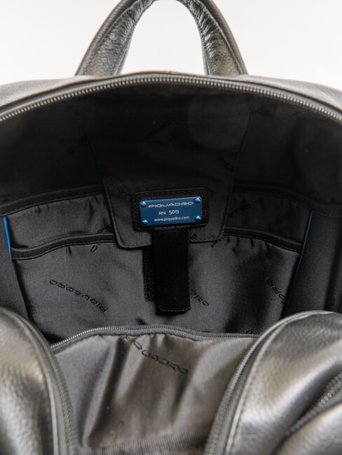 X1 15,6-Zoll-Laptop-Rucksack aus Leder Schwarz - PC-Rucks&auml;cke