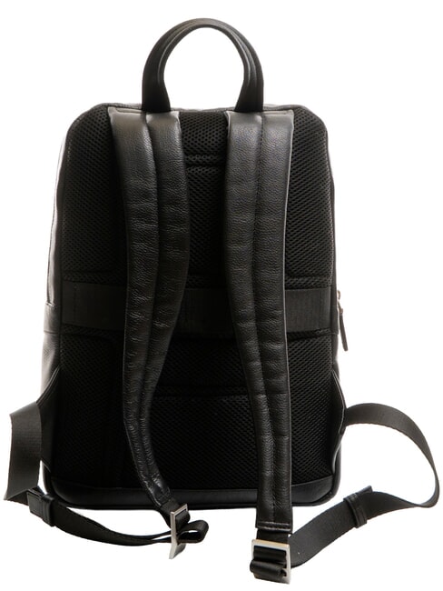 X1 13 "Laptop-Rucksack aus Leder Schwarz - PC-Rucks&auml;cke