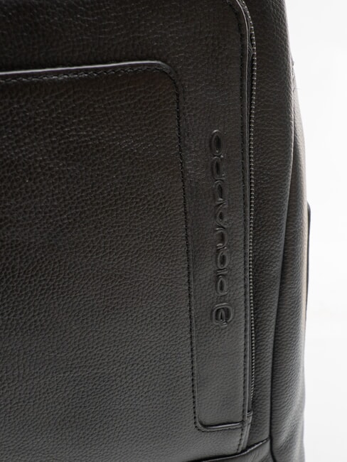 X1 13 "Laptop-Rucksack aus Leder Schwarz - PC-Rucks&auml;cke