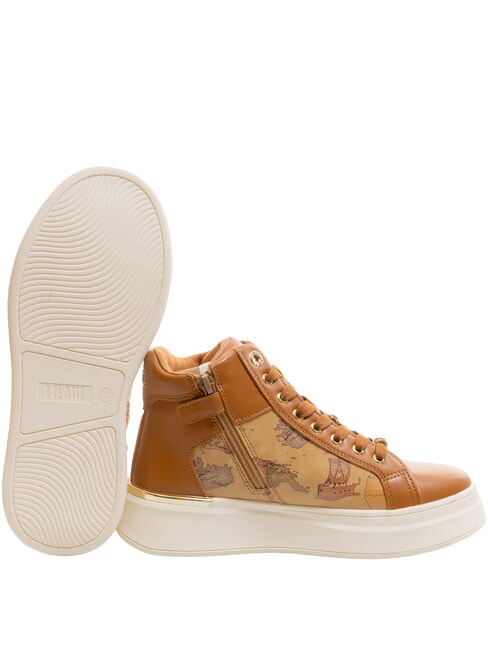 GEO High-Top-Sneaker Leder / Geobeige - Damenschuhe