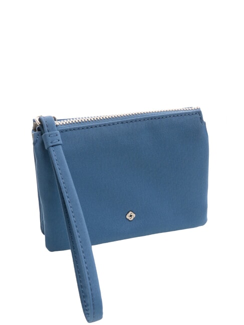 POUCHY Mini-Clutch mit 3 F&auml;chern INDIGO BLAU - Damentaschen