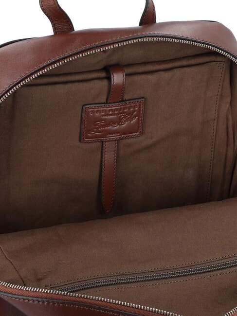 ALBERTO 13" Laptop-Rucksack aus Leder Braun / Palladium - PC-Rucks&auml;cke